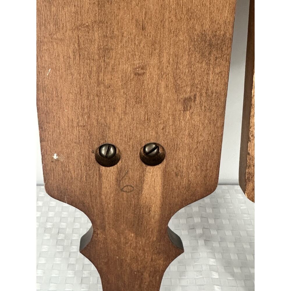 VTG Pair Tell City Chair Company Wood Wall Sconce Candle Holders Colonial - Picture 6 of 9